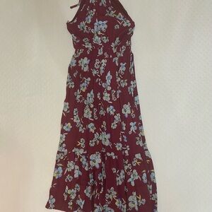 Floral Burgundy Women's Dress